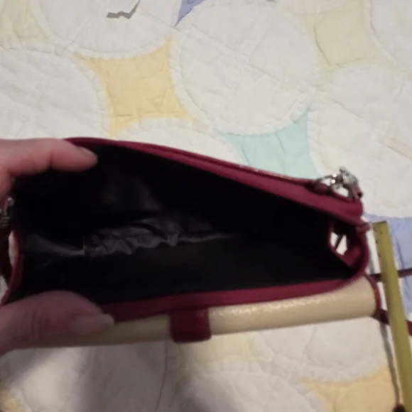 Brighton Red and Cream Crossbody Bag - Picture 8 of 14